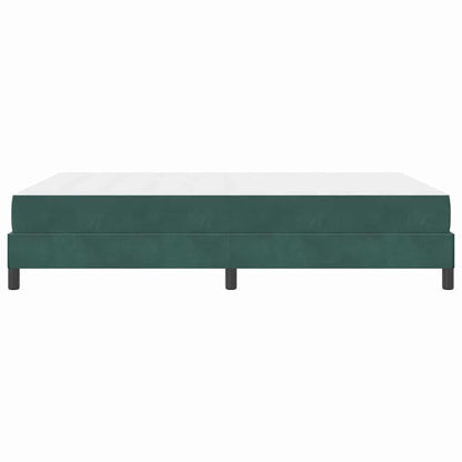 Letto a molle con materasso Verde Scuro 160 x 200 cm Tessuto