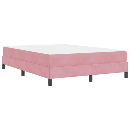 Letto a molle con materasso Rosa 160 x 200 cm Tessuto