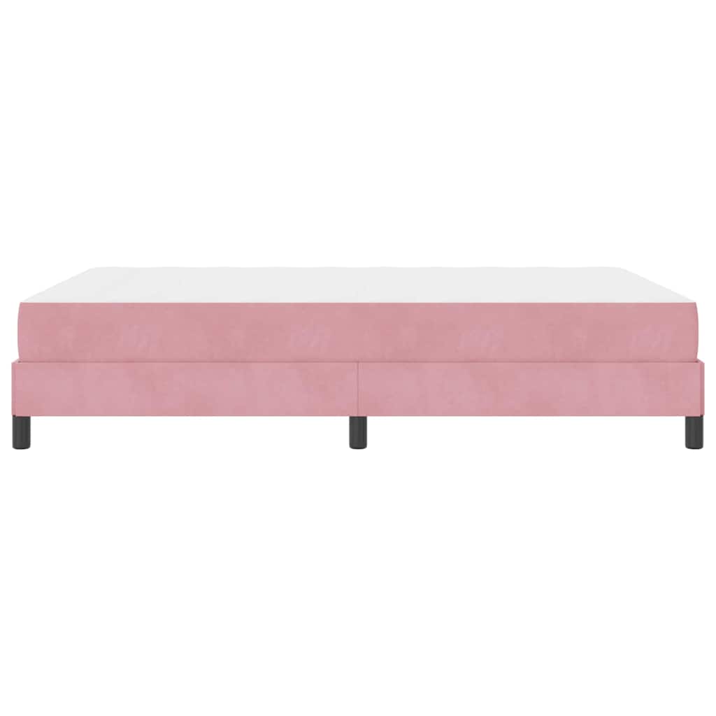 Letto a molle con materasso Rosa 160 x 200 cm Tessuto