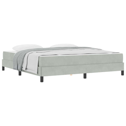 Letto a molle con materasso Grigio chiaro 180 x 200 cm Tessuto