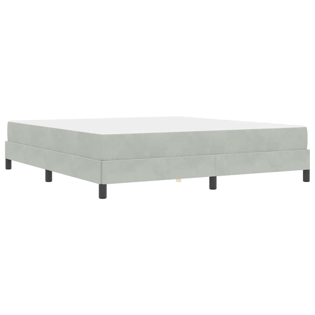 Letto a molle con materasso Grigio chiaro 180 x 200 cm Tessuto