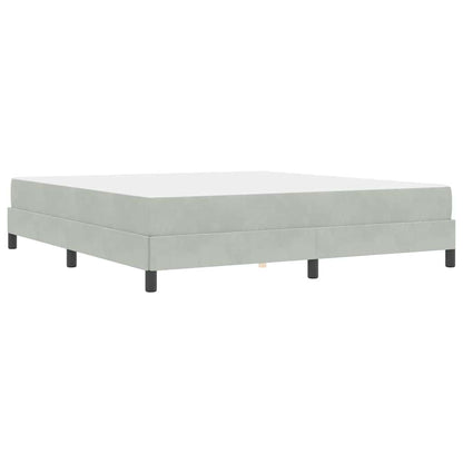 Letto a molle con materasso Grigio chiaro 180 x 200 cm Tessuto