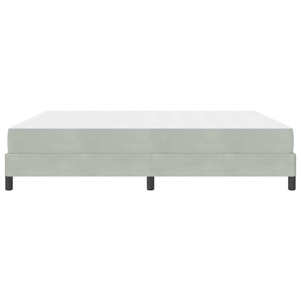 Letto a molle con materasso Grigio chiaro 180 x 200 cm Tessuto