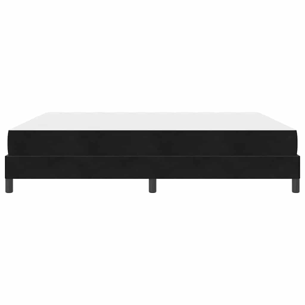 Letto a molle con materasso Nero 180 x 200 cm Tessuto