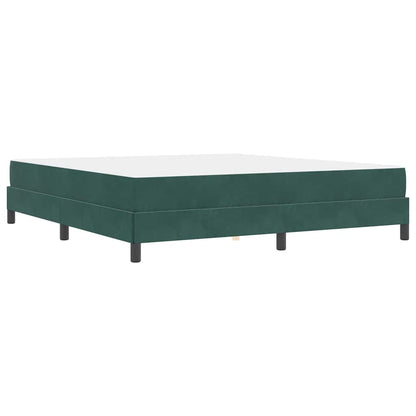Letto a molle con materasso Verde Scuro 180 x 200 cm Tessuto