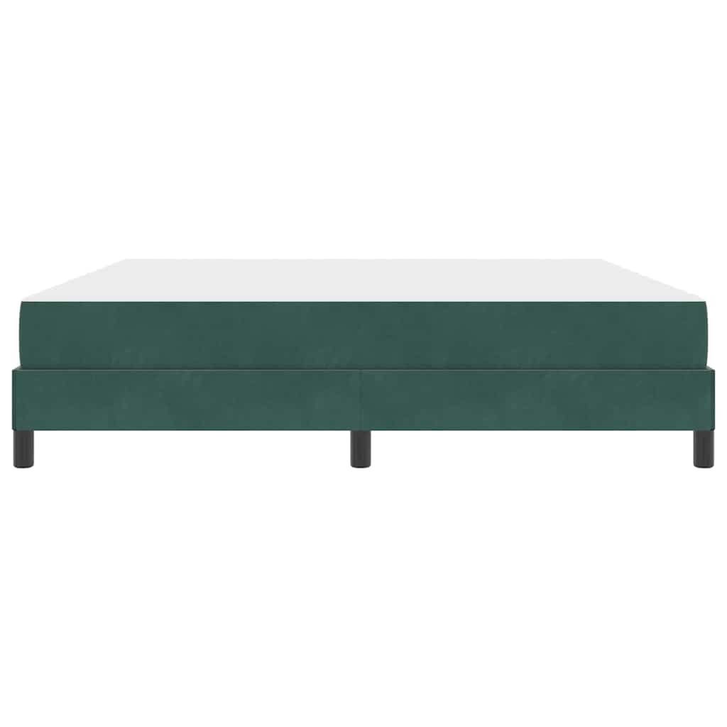 Letto a molle con materasso Verde Scuro 180 x 200 cm Tessuto