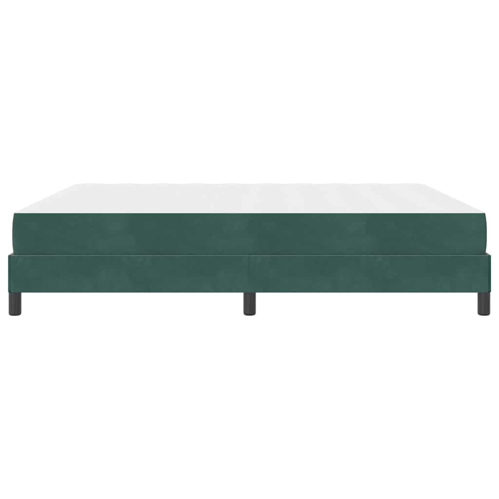 Letto a molle con materasso Verde Scuro 180 x 200 cm Tessuto