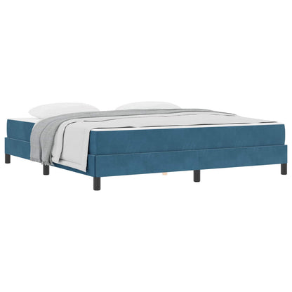 Letto a molle con materasso Blu Scuro 180 x 200 cm Tessuto