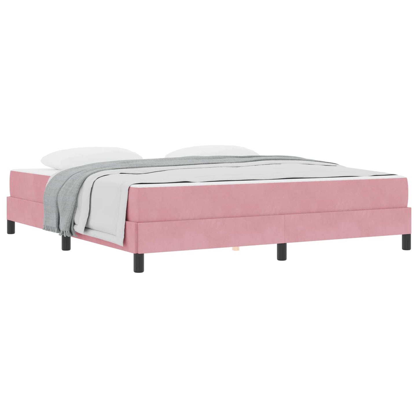 Letto a molle con materasso Rosa 180 x 200 cm Tessuto | homemem39
