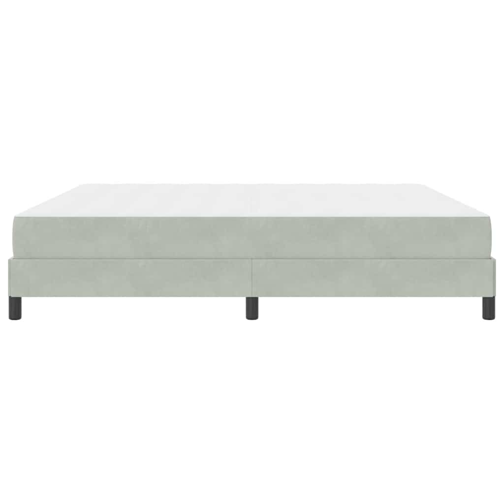 Letto a molle con materasso Grigio chiaro 200 x 200 cm Tessuto