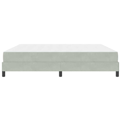 Letto a molle con materasso Grigio chiaro 200 x 200 cm Tessuto