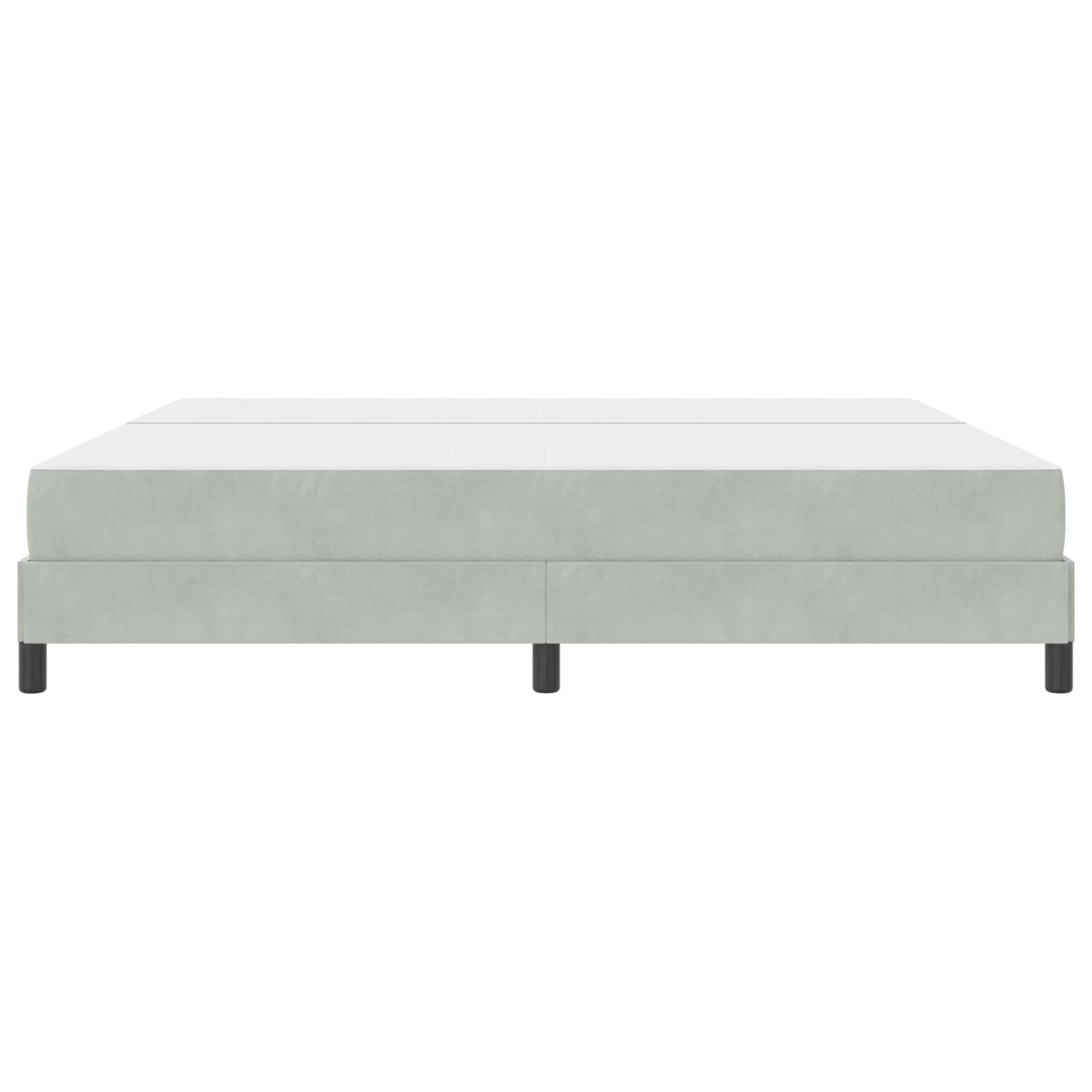 Letto a molle con materasso Grigio chiaro 200 x 200 cm Tessuto | homemem39