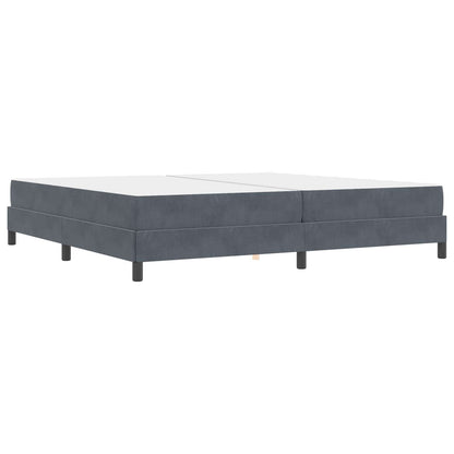 Letto a molle con materasso Grigio scuro 200 x 200 cm Tessuto | homemem39