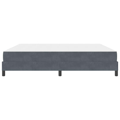 Letto a molle con materasso Grigio scuro 200 x 200 cm Tessuto