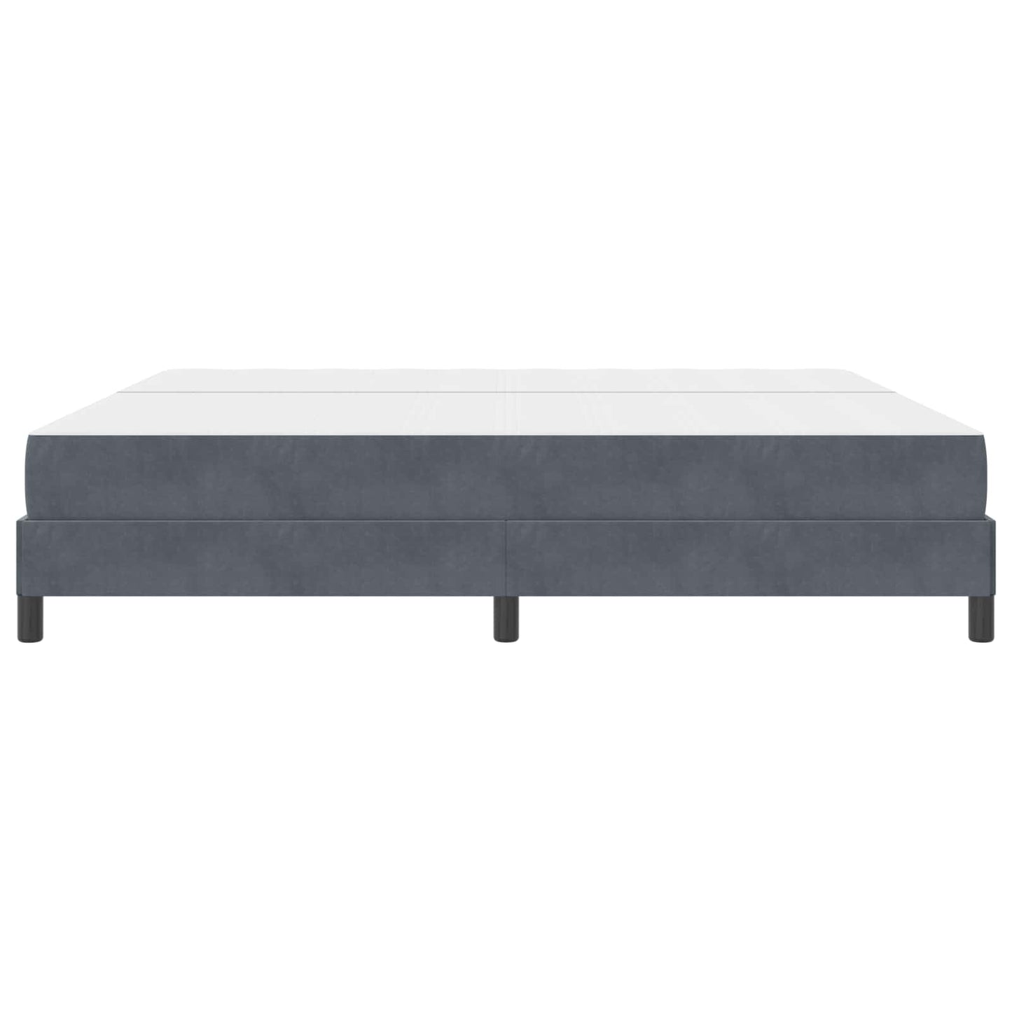 Letto a molle con materasso Grigio scuro 200 x 200 cm Tessuto | homemem39