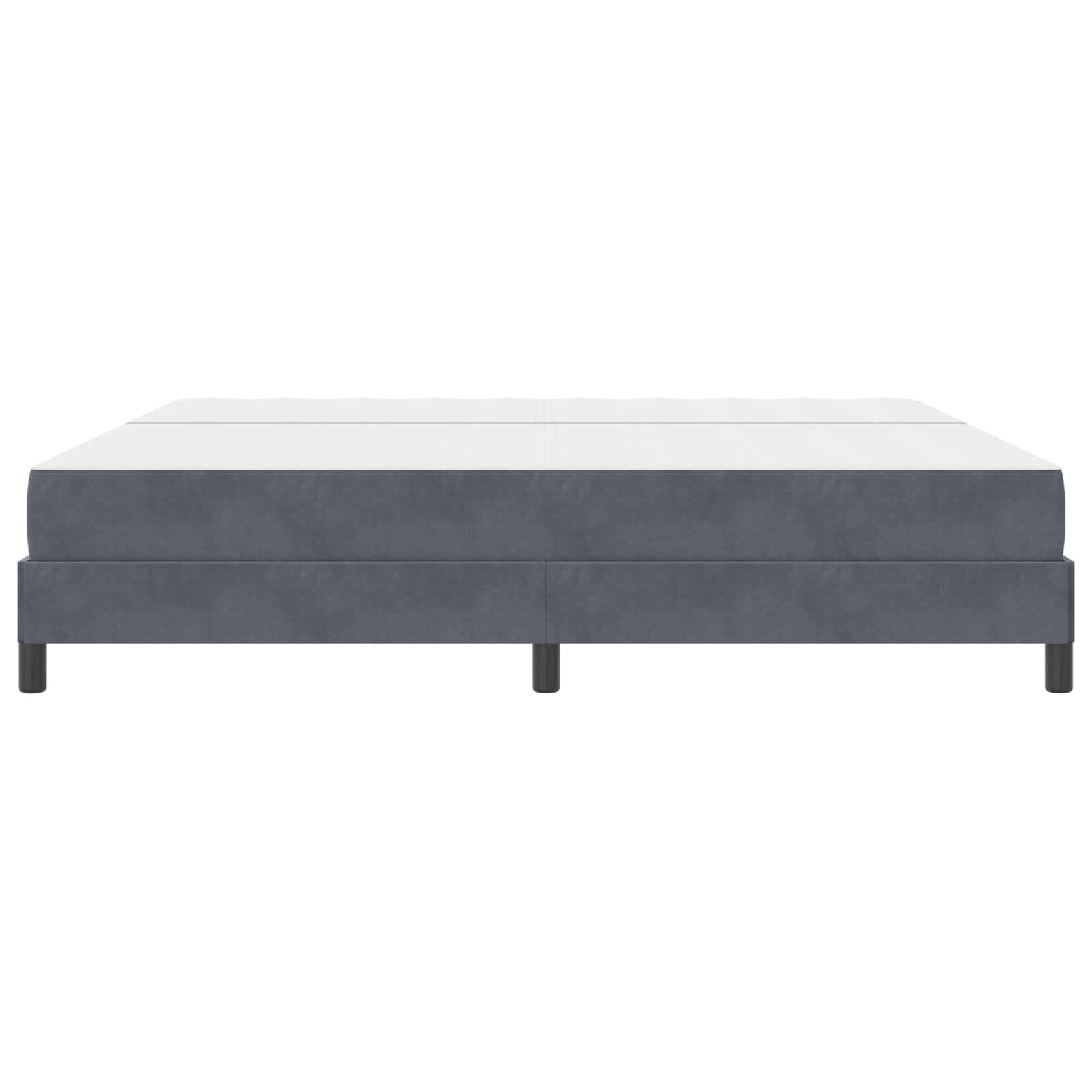 Letto a molle con materasso Grigio scuro 200 x 200 cm Tessuto | homemem39