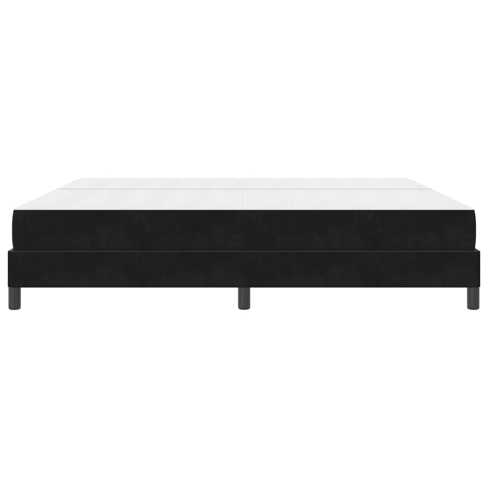 Letto a molle con materasso Nero 200 x 200 cm Tessuto | homemem39
