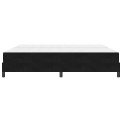 Letto a molle con materasso Nero 200 x 200 cm Tessuto | homemem39