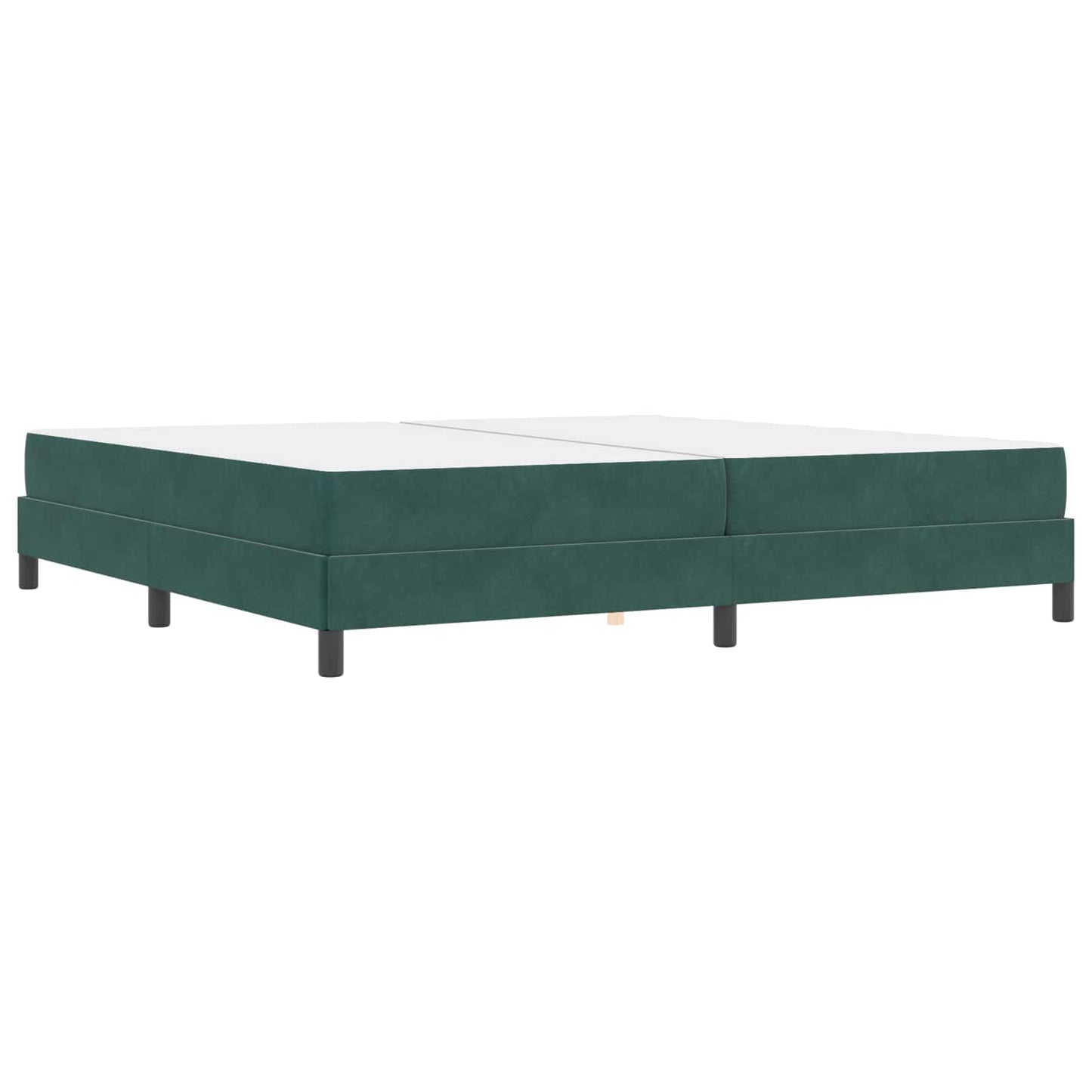 Letto a molle con materasso Verde Scuro 200 x 200 cm Tessuto | homemem39