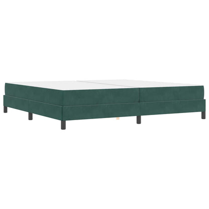 Letto a molle con materasso Verde Scuro 200 x 200 cm Tessuto | homemem39