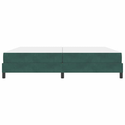 Letto a molle con materasso Verde Scuro 200 x 200 cm Tessuto