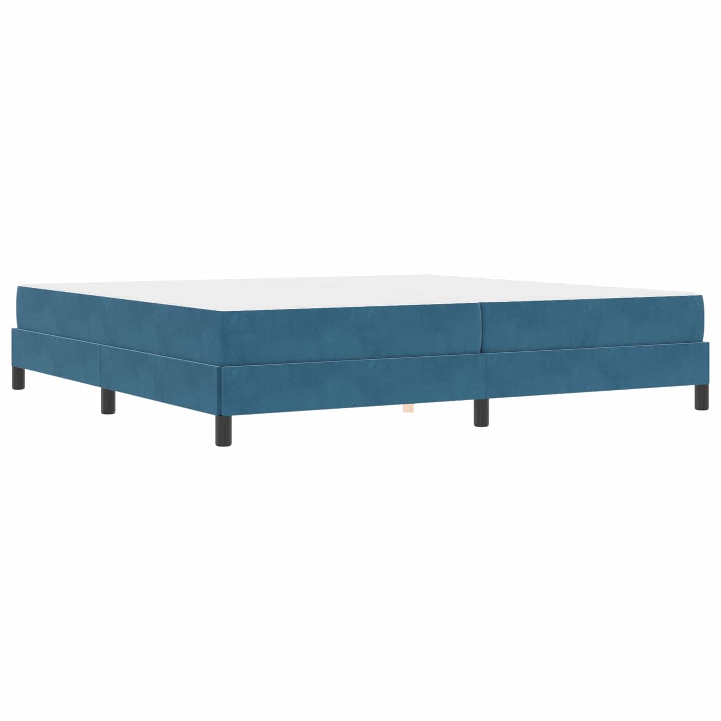 Letto a molle con materasso Blu Scuro 200 x 200 cm Tessuto