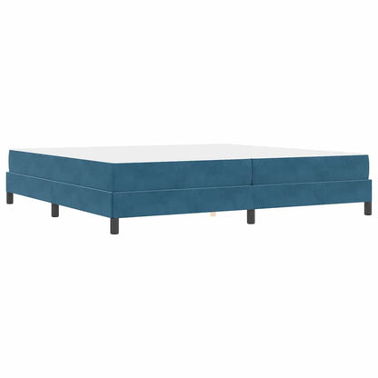 Letto a molle con materasso Blu Scuro 200 x 200 cm Tessuto