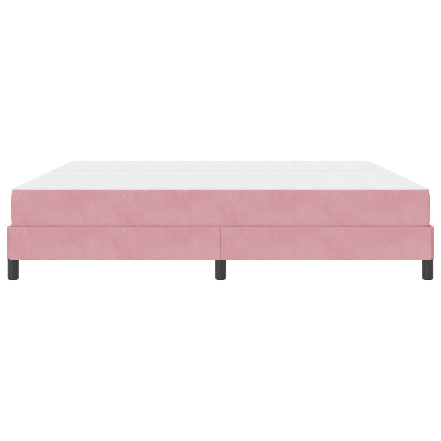Letto a molle con materasso Rosa 200 x 200 cm Tessuto | homemem39