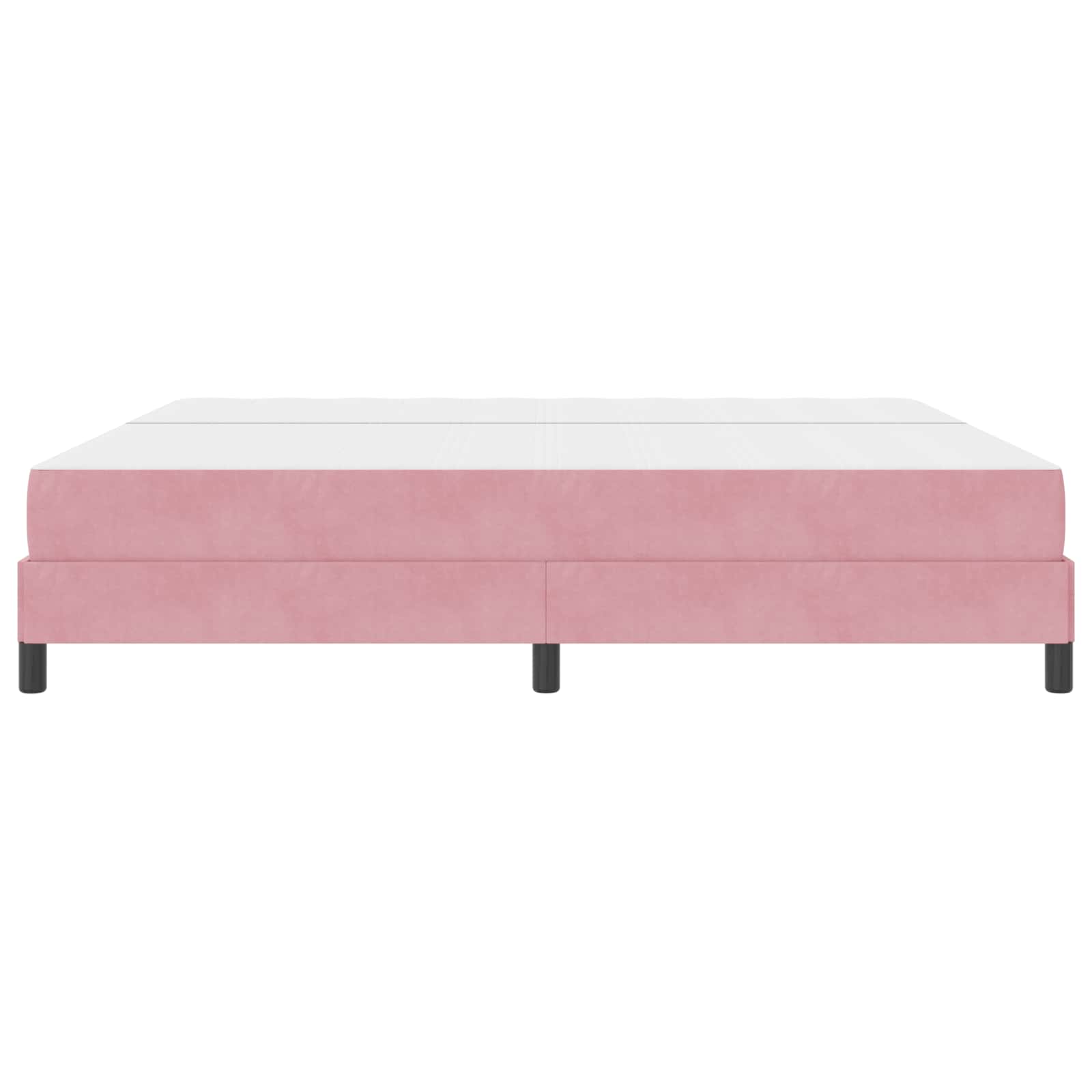 Letto a molle con materasso Rosa 200 x 200 cm Tessuto | homemem39