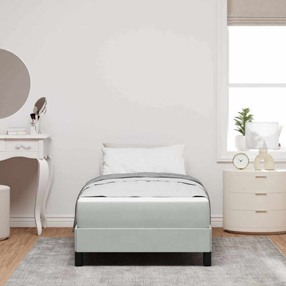 Letto a molle con materasso Grigio chiaro 80 x 210 cm Tessuto | homemem39