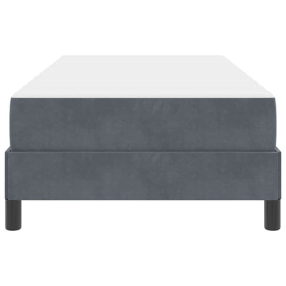 Letto a molle con materasso Grigio scuro 80 x 210 cm Tessuto | homemem39