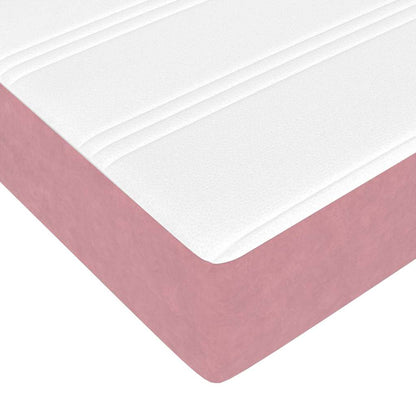 Letto a molle con materasso Rosa 180 x 210 cm Tessuto | homemem39