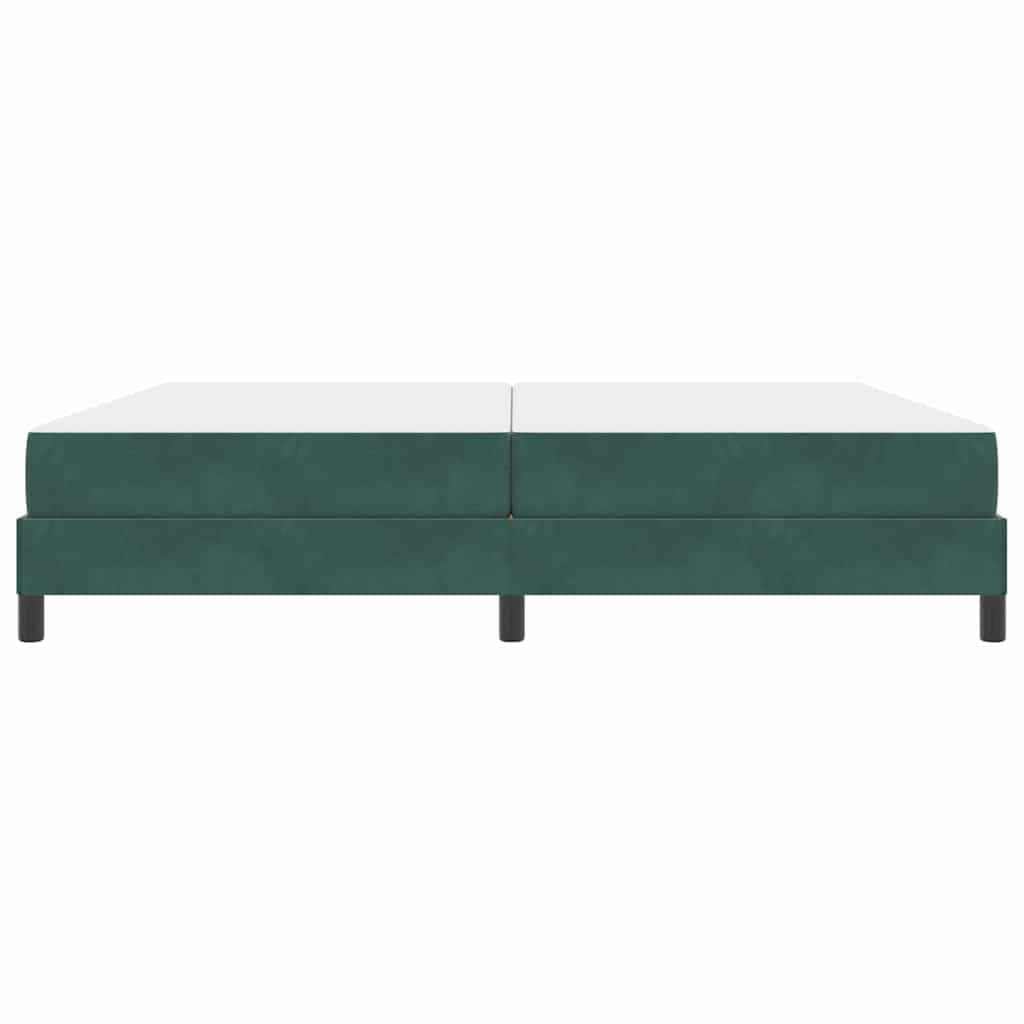 Letto a molle con materasso Verde Scuro 200 x 210 cm Tessuto