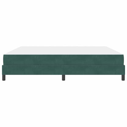 Letto a molle con materasso Verde Scuro 200 x 210 cm Tessuto
