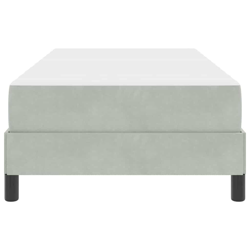 Letto a molle con materasso Grigio chiaro 80 x 220 cm Tessuto | homemem39