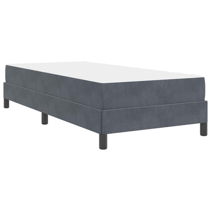 Letto a molle con materasso Grigio scuro 80 x 220 cm Tessuto | homemem39