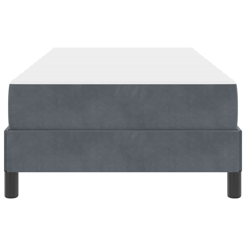 Letto a molle con materasso Grigio scuro 80 x 220 cm Tessuto | homemem39