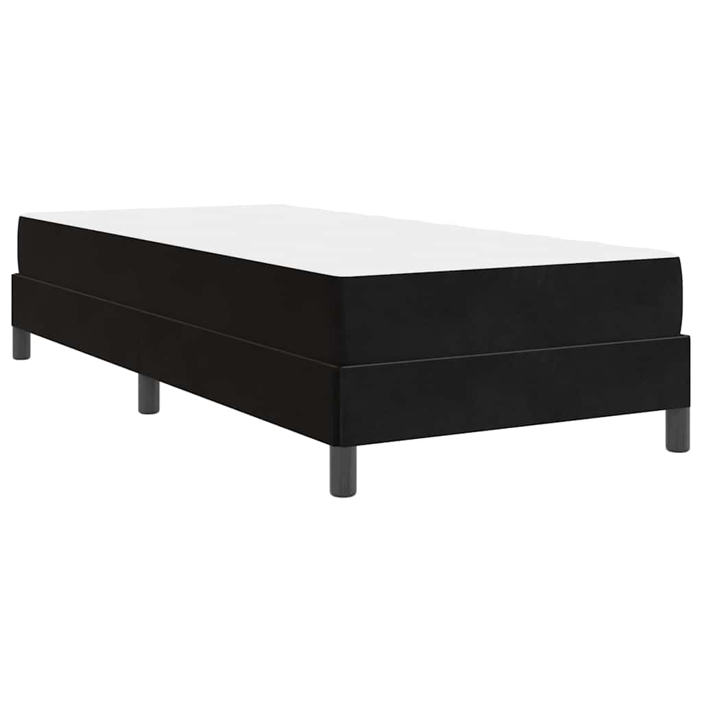 Letto a molle con materasso Nero 80 x 220 cm Tessuto | homemem39