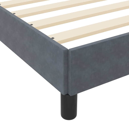 Letto a molle con materasso Grigio scuro 90 x 220 cm Tessuto | homemem39