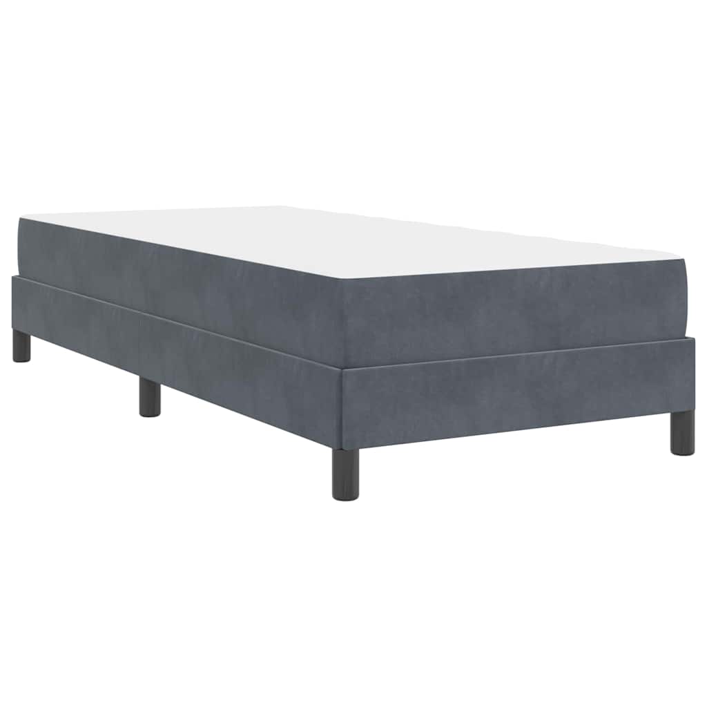Letto a molle con materasso Grigio scuro 90 x 220 cm Tessuto | homemem39