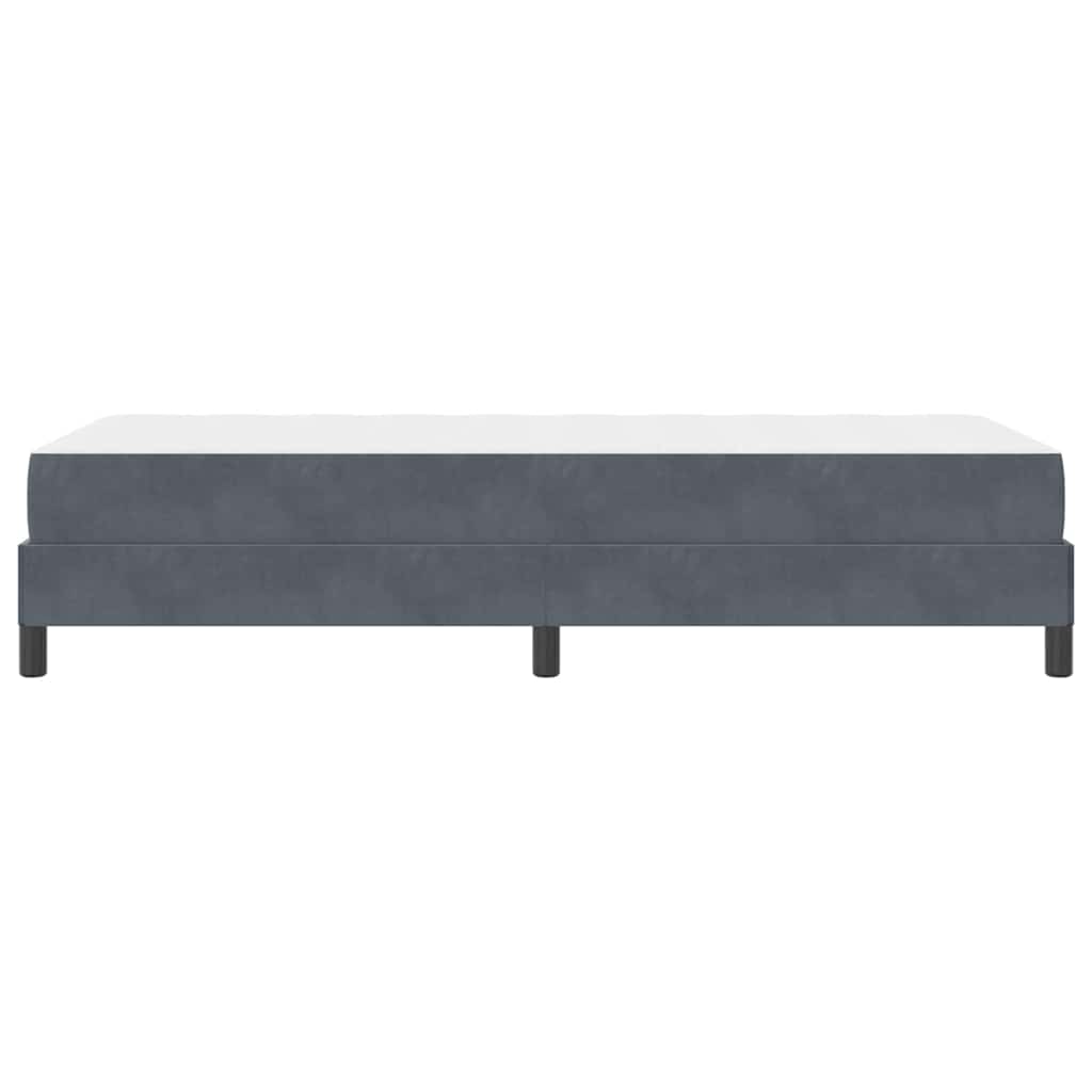 Letto a molle con materasso Grigio scuro 90 x 220 cm Tessuto | homemem39