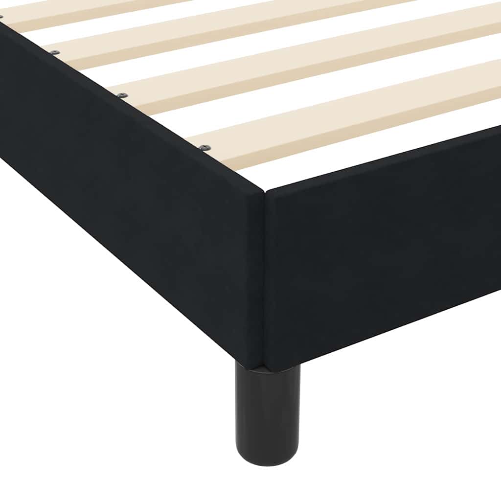 Letto a molle con materasso Nero 90 x 220 cm Tessuto | homemem39