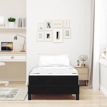 Letto a molle con materasso Nero 90 x 220 cm Tessuto | homemem39
