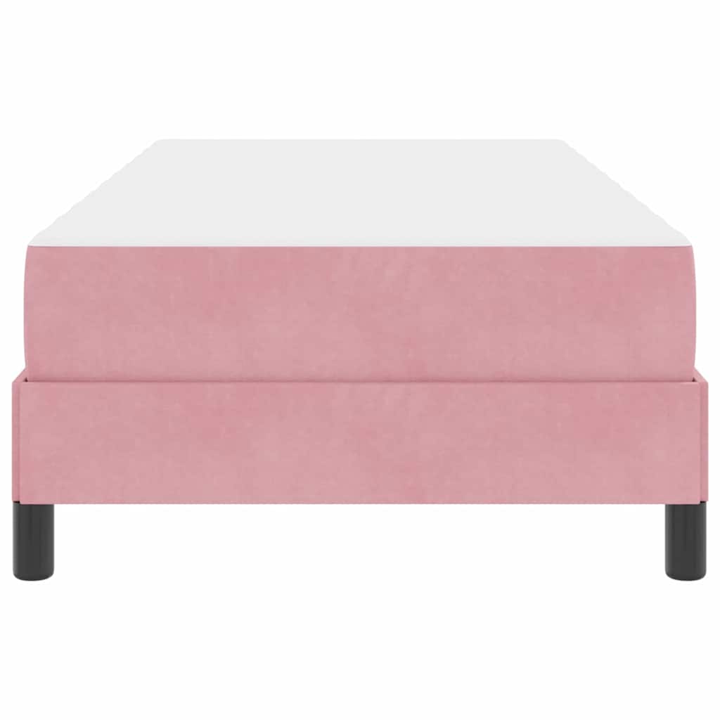 Letto a molle con materasso Rosa 90 x 220 cm Tessuto | homemem39