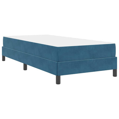 Letto a molle con materasso Blu Scuro 100 x 220 cm Tessuto | homemem39