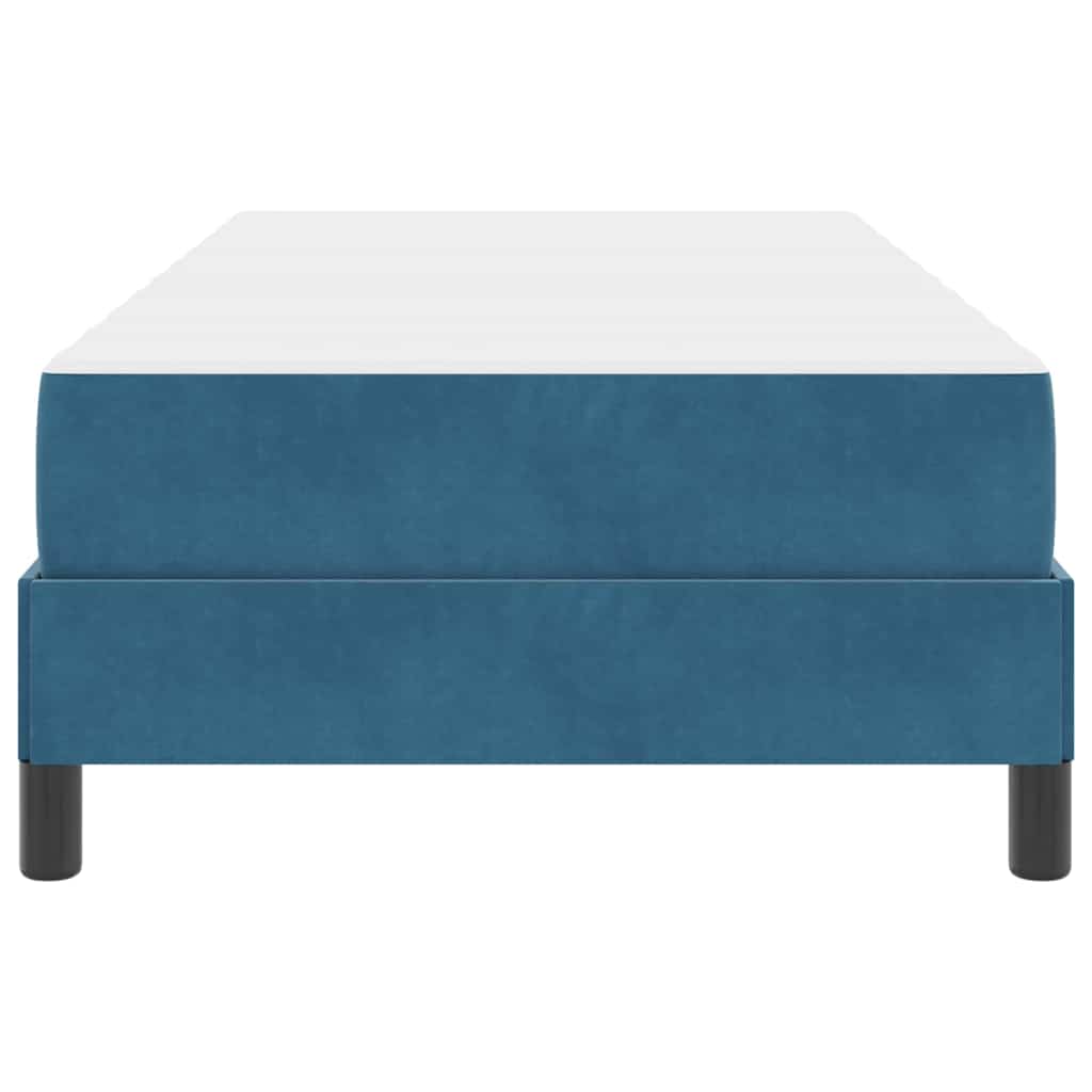 Letto a molle con materasso Blu Scuro 100 x 220 cm Tessuto | homemem39