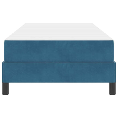 Letto a molle con materasso Blu Scuro 100 x 220 cm Tessuto | homemem39