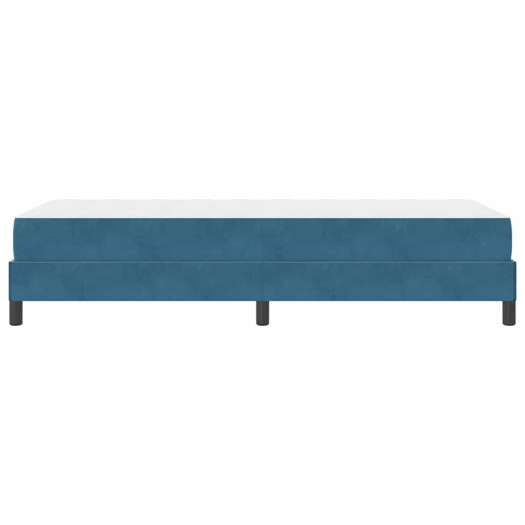 Letto a molle con materasso Blu Scuro 100 x 220 cm Tessuto | homemem39