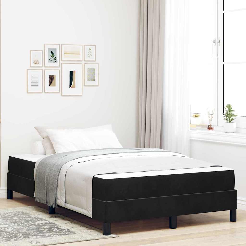 Letto a molle con materasso Nero 120 x 220 cm Tessuto | homemem39