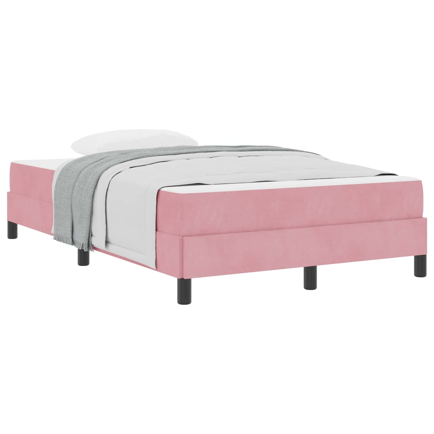 Letto a molle con materasso Rosa 120 x 220 cm Tessuto | homemem39